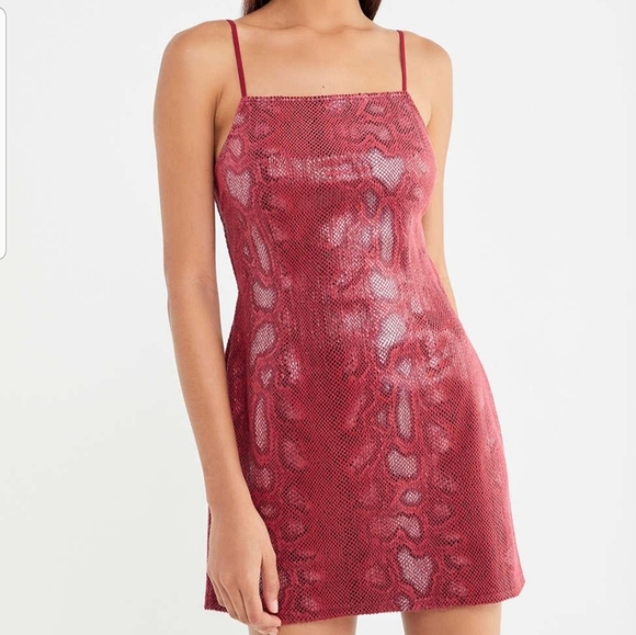 Urban Outfitters Dresses & Skirts - UO Snake Skin Texture Strappy Mini Dress